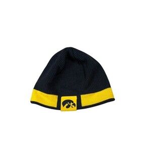 Nike Iowa Hawkeyes Reversible Winter Hat Beanie Adult Team Issued Fleece Knit